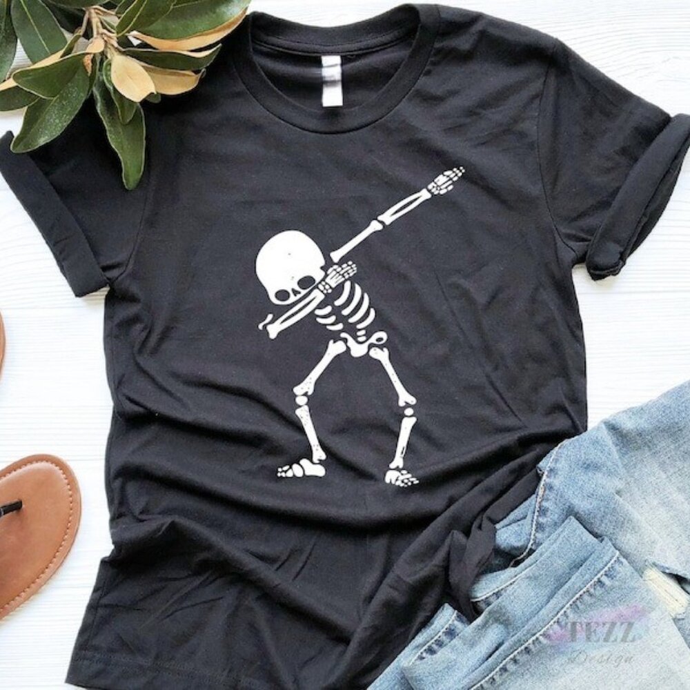 Dabbing Skeleton Shirt, Halloween Shirt, Halloween Skeleton, Skeleton, Dabbing